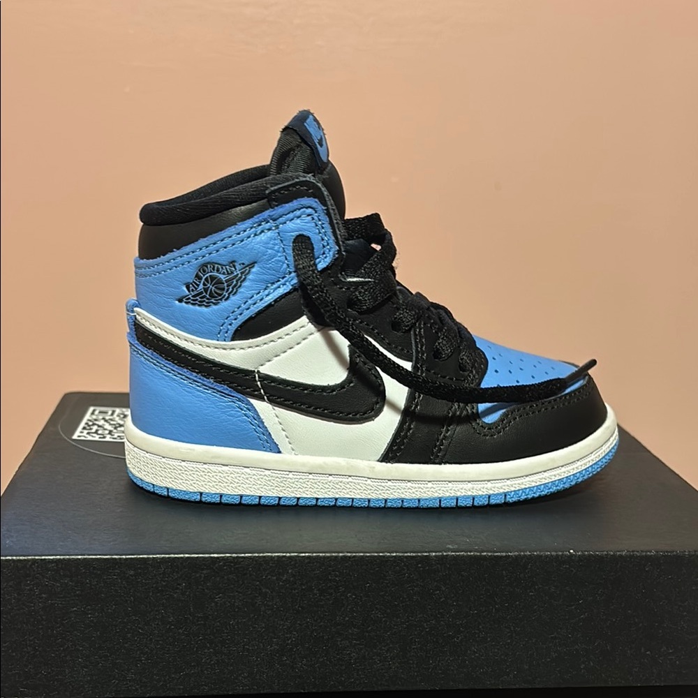 Air Jordan High-Top Sneakers in Blue and Black